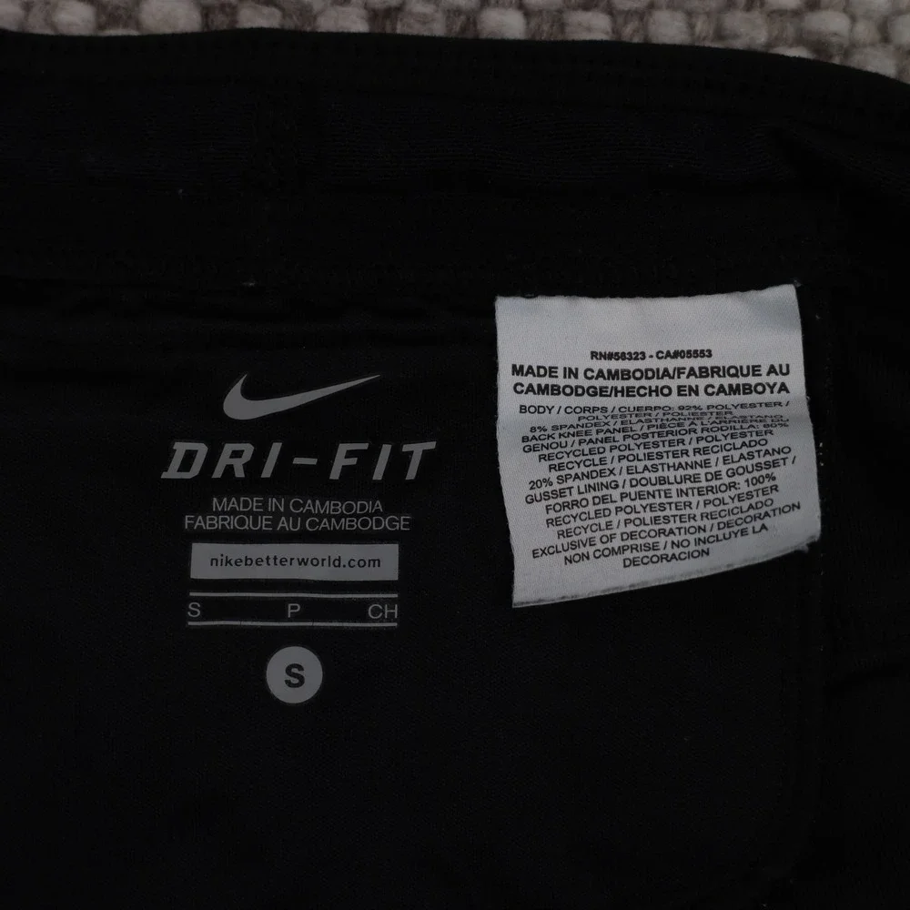 Nike Dri-FIT Running Leggings Women Small Black Good Zipper Ankle Reflective